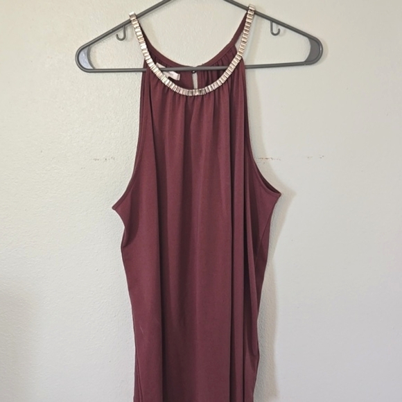 Maurices | Mauve Rhinestone Halter Neck Tank Size Large NWT - Picture 4 of 5